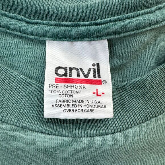Vintage San Francisco California T-Shirt Size L Anvil Green Grunge - Picture 2 of 7